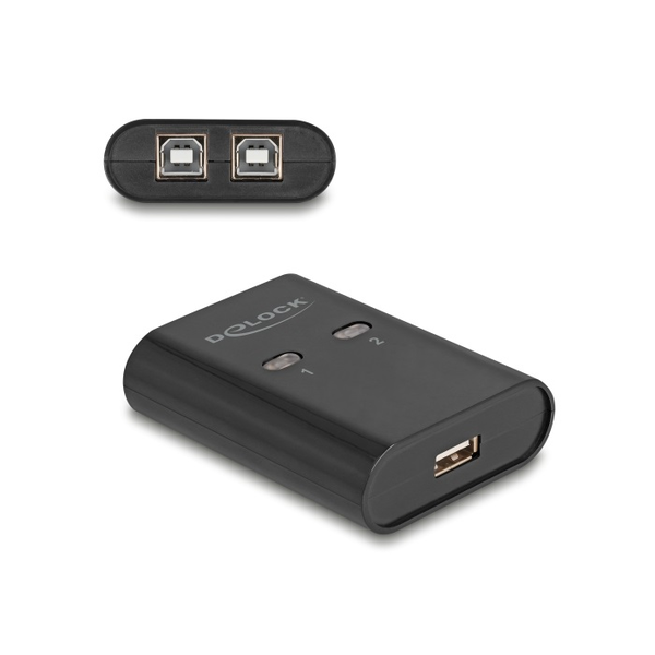 Delock USB 2.0 kapcsoló 2 PC - 1 eszköz (11503)