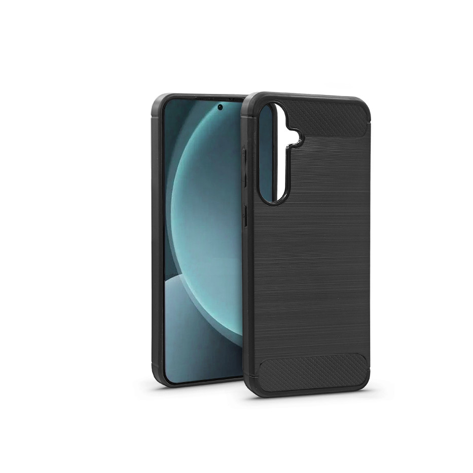 Haffner Carbon szilikon tok - Samsung SM-S937 Galaxy S25 - fekete (HF339967)
