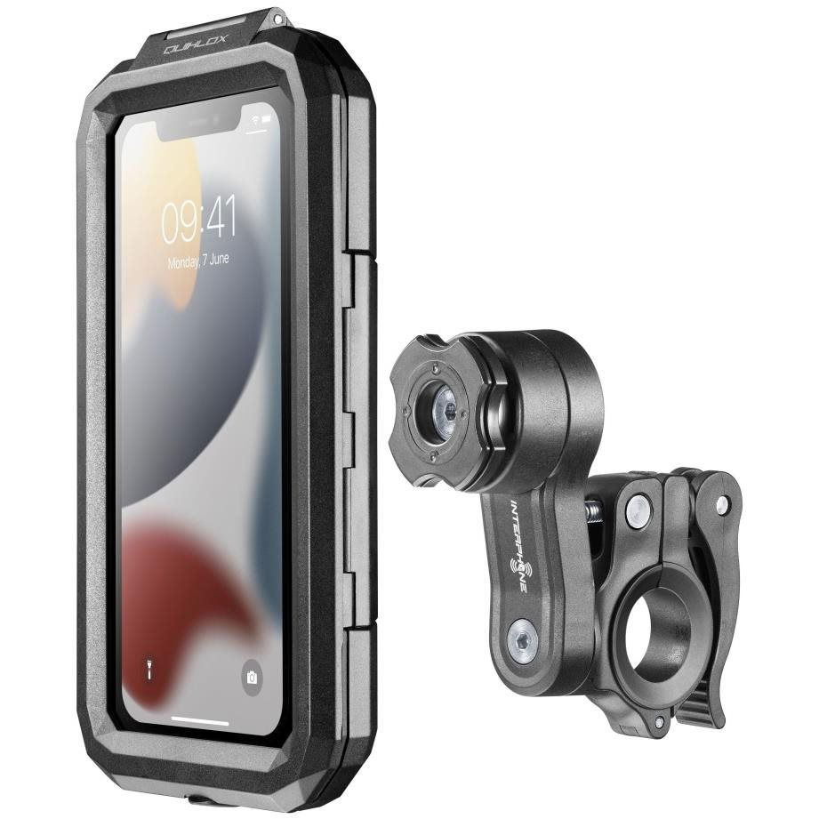 Interphone Armor Pro QUIKLOX biciklis telefontartó kormányra, max. 6,5" fekete (SMQUIKLOXARMORPRO)