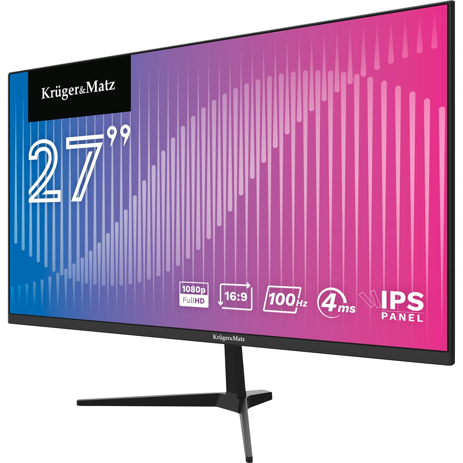 Kruger&Matz 27" FullHD 100Hz IPS LED Monitor HDMI VGA Hangszóróval (KM9901-MT27)