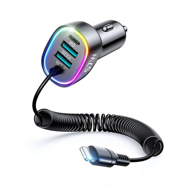 Joyroom JR-CL20 autós töltő 2xUSB-A, 57W + Lightning kábel