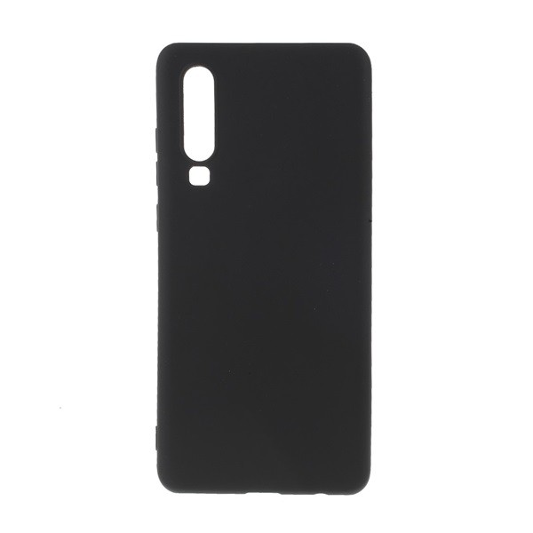 Szilikon telefonvédő (matt) FEKETE [Huawei P30] (5996457848270)