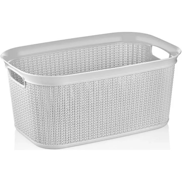 BASKET LAUNDRY DOMOLETTI 18X15X10CM WHIT