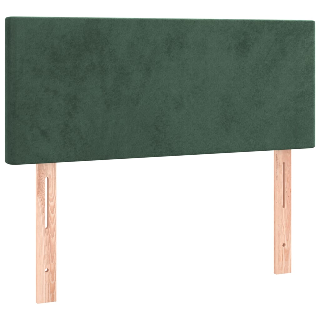 sötétzöld bársony fejtámla 90x5x78/88 cm (345761)