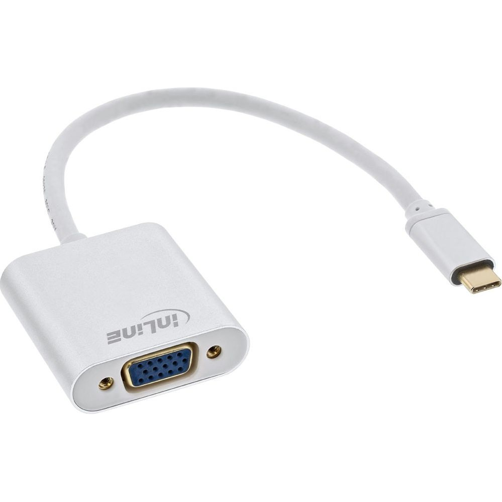 InLine 64104S video átalakító kábel 0,2 M USB C-típus VGA (D-Sub) Ezüst (64104S)