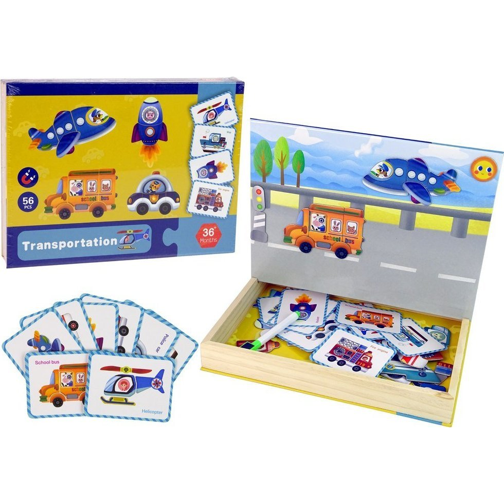 Mágneses Kirakós Könyv Szállítási Rejtvénykártyák 11541 (11541)