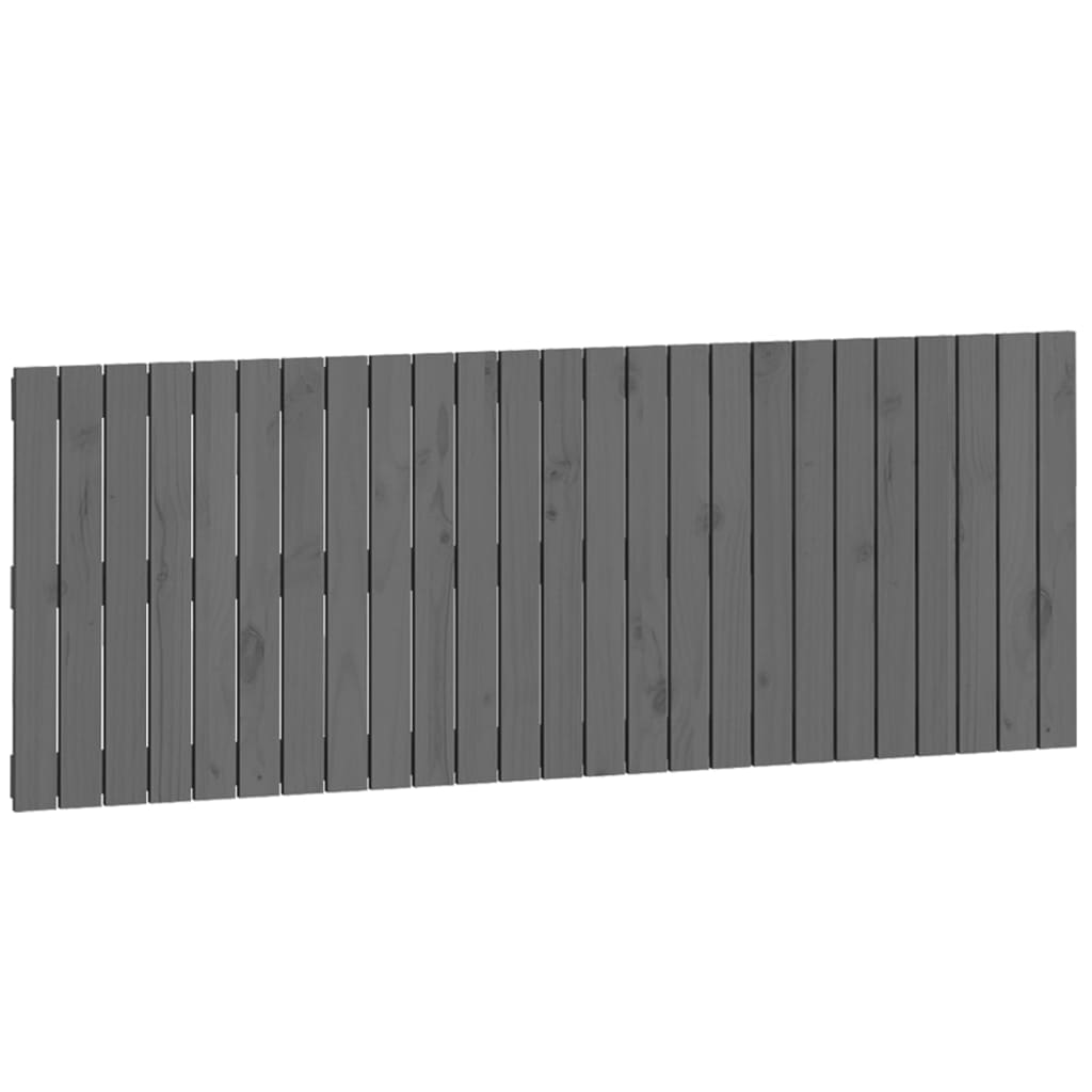 szürke tömör fenyőfa fali fejtámla 159,5 x 3 x 60 cm (824850)