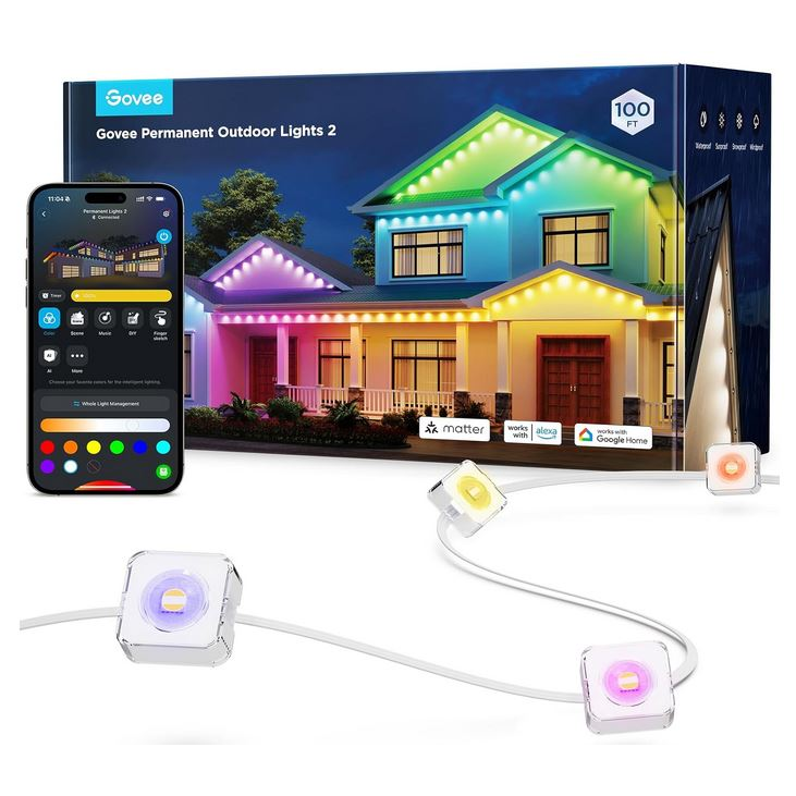 Govee GOVH705E Smart Okos LED kültéri Fényfüzér 30m - RGB (GOVH705E)