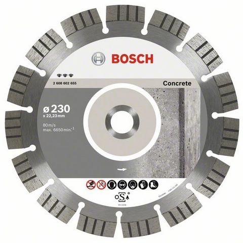 Bosch 2608602655 Best for Concrete gyémánt darabolótárcsa, 230-22,23 mm (2608602655)
