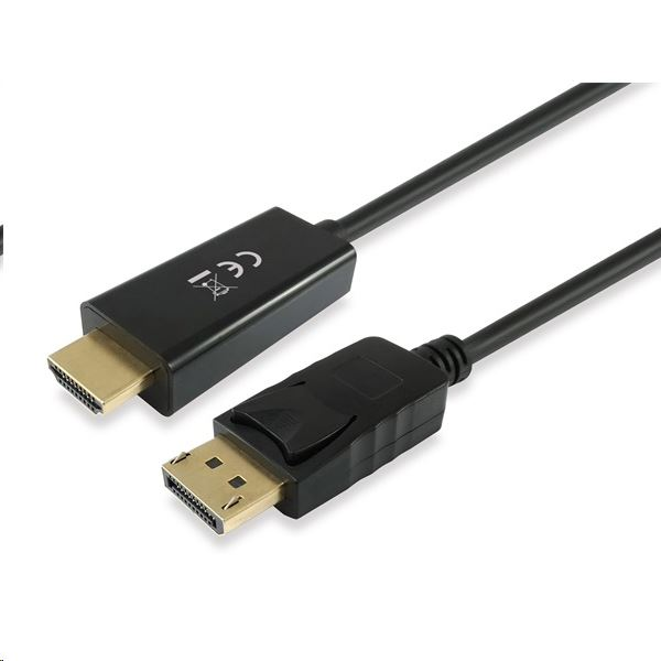 Equip 119390 адаптер за видео кабел 2 м DisplayPort HDMI Черен