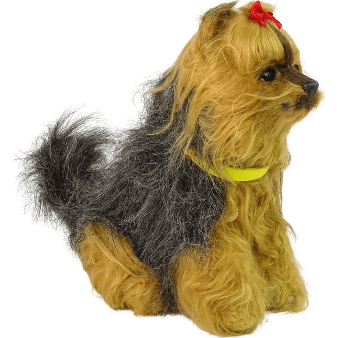Interaktív Plüss Puha Szőrű Yorkshire Terrier Kutya - Tanulható Funkciókkal (12696)