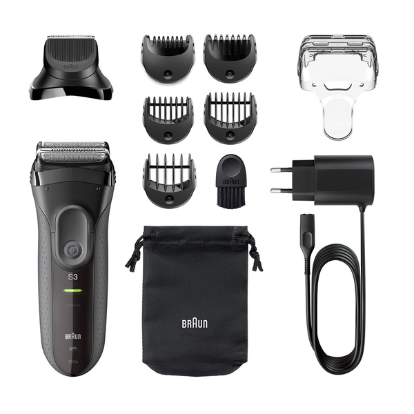 Braun Series 3 3000BT Shave&Style Фолио за самобръсначка Тример Сив