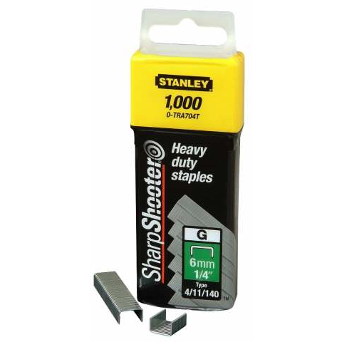Stanley 1-TRA704T Tűzőkapocs "G" 6 mm 4/11/140 1000 db (1-TRA704T)