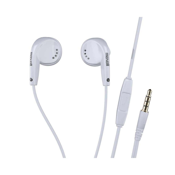 Maxell PureBuds слушалки с кабел, бели, с микрофон