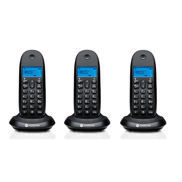 Motorola C1003CB+ Trio Wireless DECT Asztali telefon - Fekete