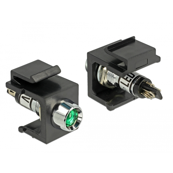 Keystone LED modul zelený 6V černý Delock 86456
