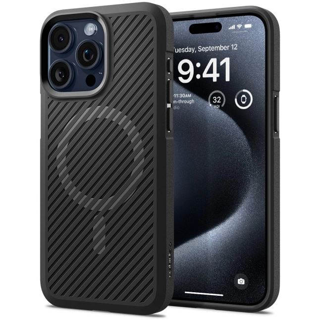 Spigen Core Armor (MagFit) iPhone 15 Pro tok fekete (ACS06467) (ACS06467)