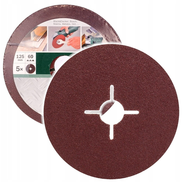 Bosch Accessories 2609256251 Csiszolópapír csiszolókoronghoz Szemcsézet 60 (Ø) 125 mm 5 db