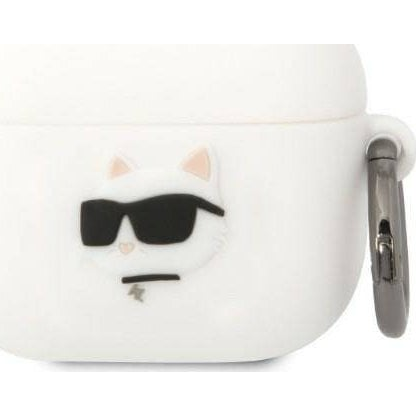 Karl Lagerfeld 3D Logo NFT Choupette Head Karl Head Apple Airpods 3 Szilikon Tok Fehér (KLD1403)