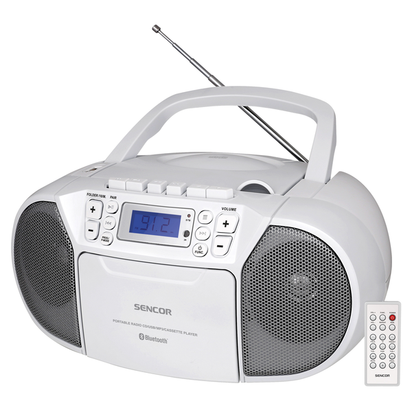 Sencor SPT 3907 W FM rádió CD/BT/MP3/USB/AUX fehér