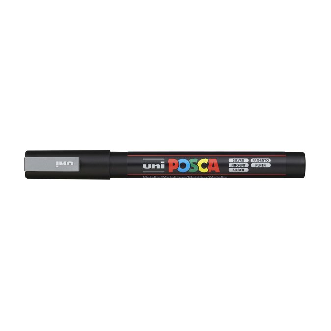 Uni Posca 0,9-1,3 mm Dekormarker - Ezüst (PC-3M SILVER)