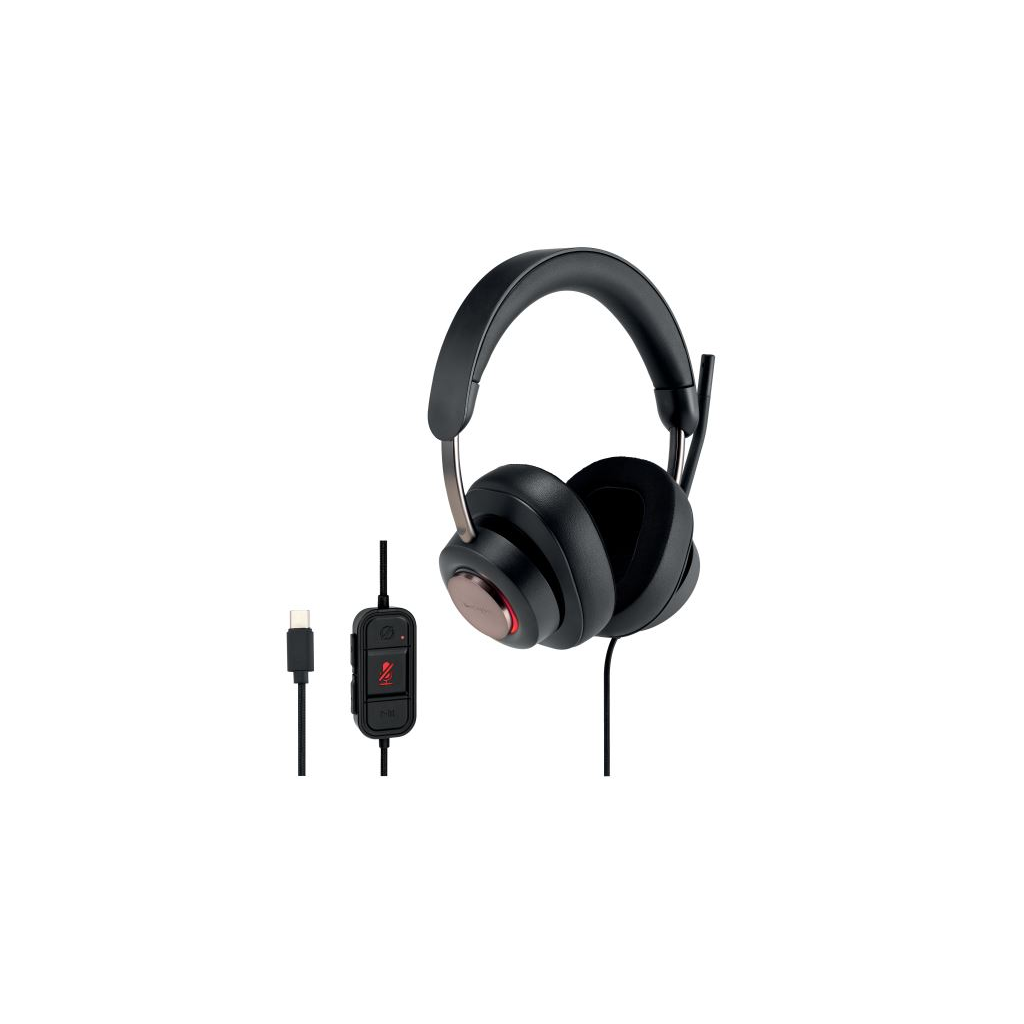 Kensington H2000 Headset Vezetékes Fejpánt Iroda/telefonos ügyfélközpont USB C-típus Fekete (K83451WW)