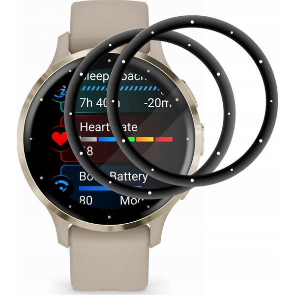 WOZINSKY KALJENO STEKLO POLNO LEPILO ZA GARMIN VENU 3S 41MM 2 KOM.