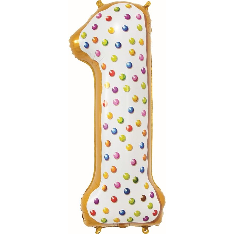 Süti Mintás 1-es Cookie Szám Fólia Lufi - 78 cm (3142716)