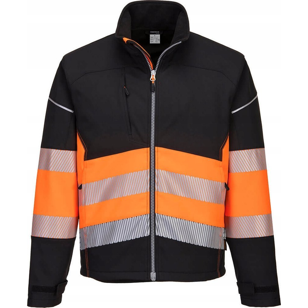 Portwest PW375BKOM PW3 Hi-Vis Class 1 Softshell Kabát M (KUR 375O M)