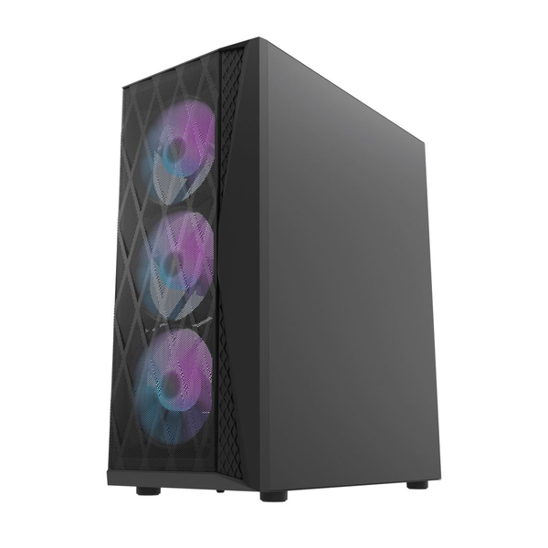 DARKFLASH DK352 MESH POČÍTAČOVÁ SKŘÍŇ ATX LED RGB MIDI TOWER OKNO SKLO