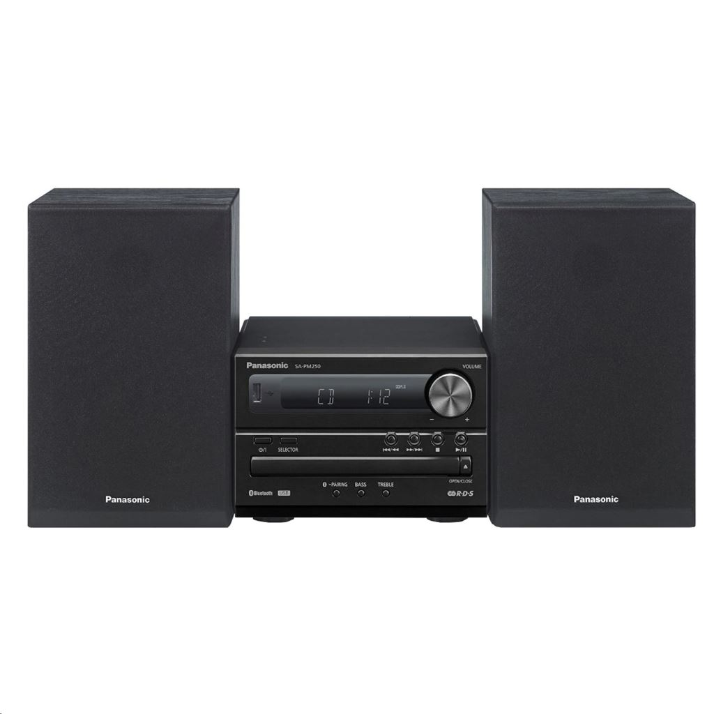 Panasonic SC-PM250EG-K Mikro Hi-Fi fekete-ezüst (SC-PM250EG-K)
