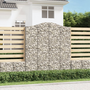 Coșuri gabion arcuite,3 buc., 200x30x220/240cm, fier galvanizat
