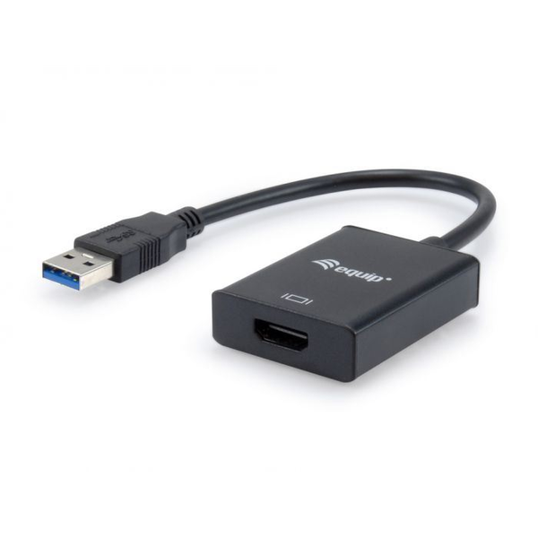 Equip 133385 USB grafický adaptér 1920 x 1080 px Černá