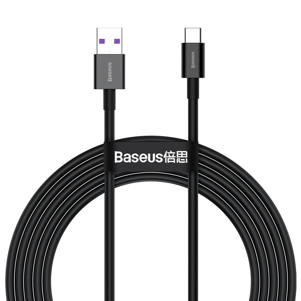 Baseus Superior USB-A - USB-C kábel 66W 2m fekete (CATYS-A01) (CATYS-A01)