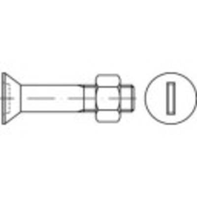 TOOLCRAFT 144321 Süllyesztett csavarok M16 100 mm Egyeneshornyú DIN 7969 Acél Galvanikusan cinkezett 25 db (144321)