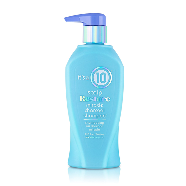  Milk Shake It's a 10, Scalp Restore Miracle, Charcoal, Hair Shampoo, Remove Excess Oil And Product Residual Build-up, 295.7 ml For Women
