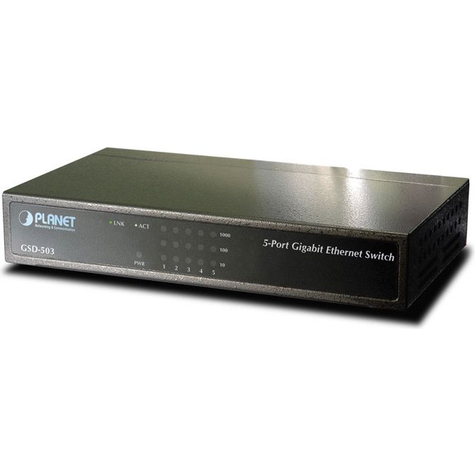 Planet GSD-503 Switch 5port gigabit, 1000Base-T (GSD503)