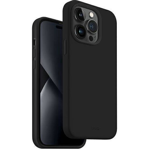 Uniq Lino Apple iPhone 14 Pro Max Szilikon Tok - Fekete (UNIQ709)