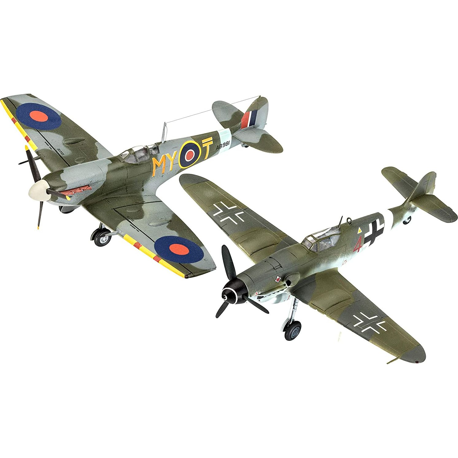 Revell Combat Set Bf109G-10 & Spitfire Mk.V 1:72 makett készlet kiegészítőkkel (63710)