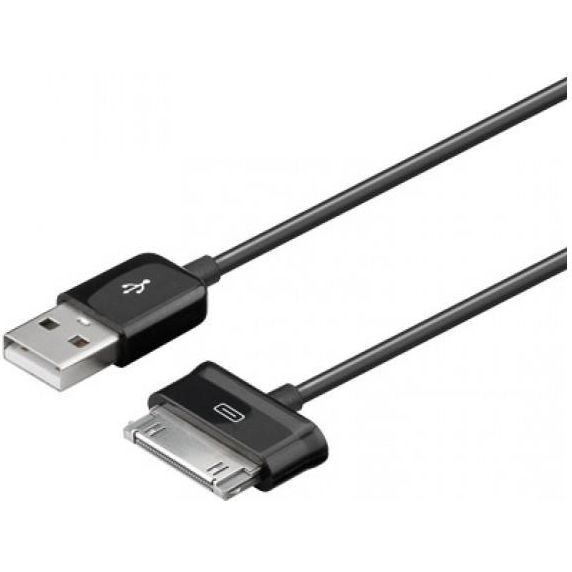 Techly 1.2m USB - Samsung 30-p mobiele telefoonkabel Zwart 1,2 m USB A Samsung 30-pin
