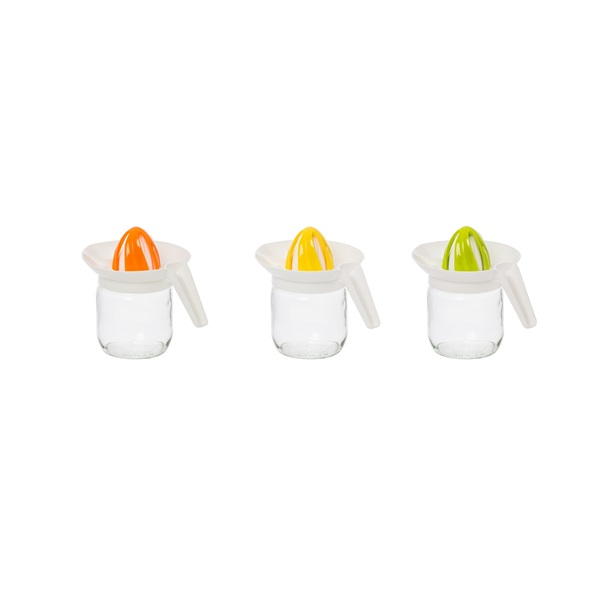 IRIS üveg citrom facsaró tartállyal 425ml, narancs vagy citromsárga színű 131422-000 (131422-000)