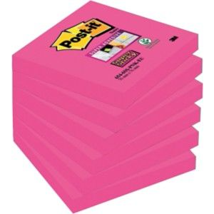 3M 654SPI zelfklevend notitiepapier Vierkant Roze 90 vel Zelfplakkend