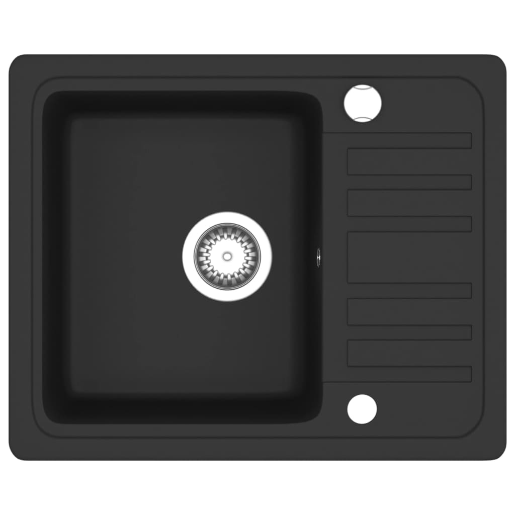 fekete, egymedencés gránit mosogatótálca (142952)