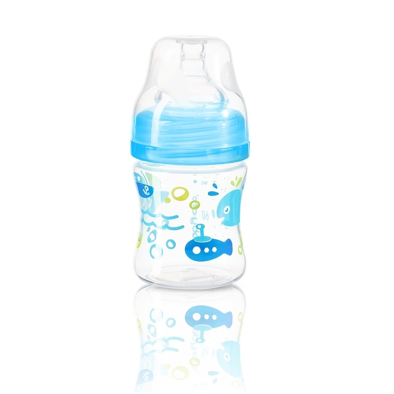 BabyOno cumisüveg műa. szélesnyakú anticolic 120ml kék 402/03 (MTTF-5901435411025)