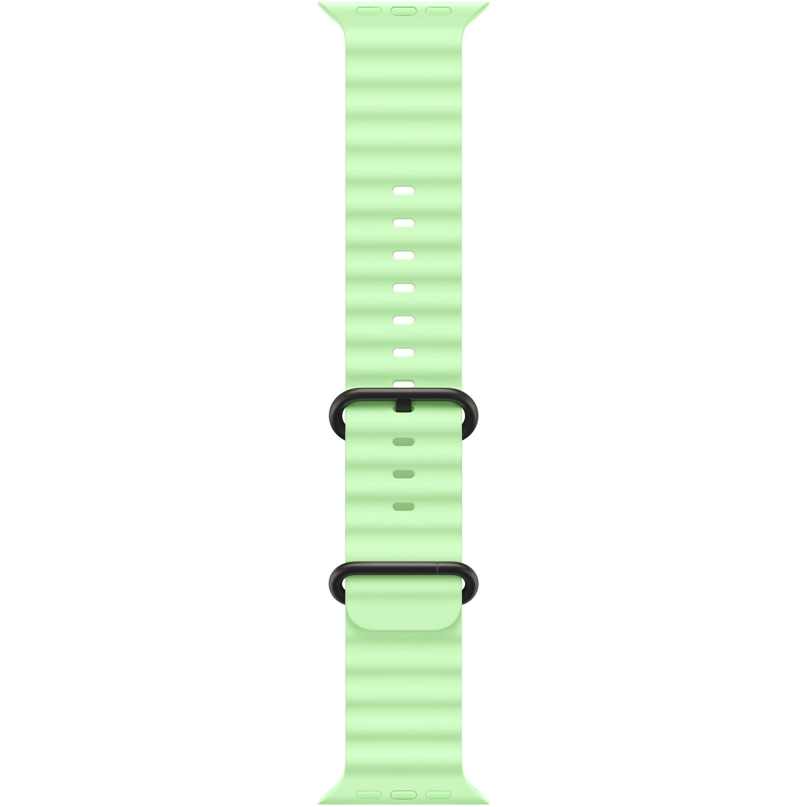 Apple Watch 49 mm Óceán szíj - élénk neonzöld / fekete titán (MGCL4ZM/A)