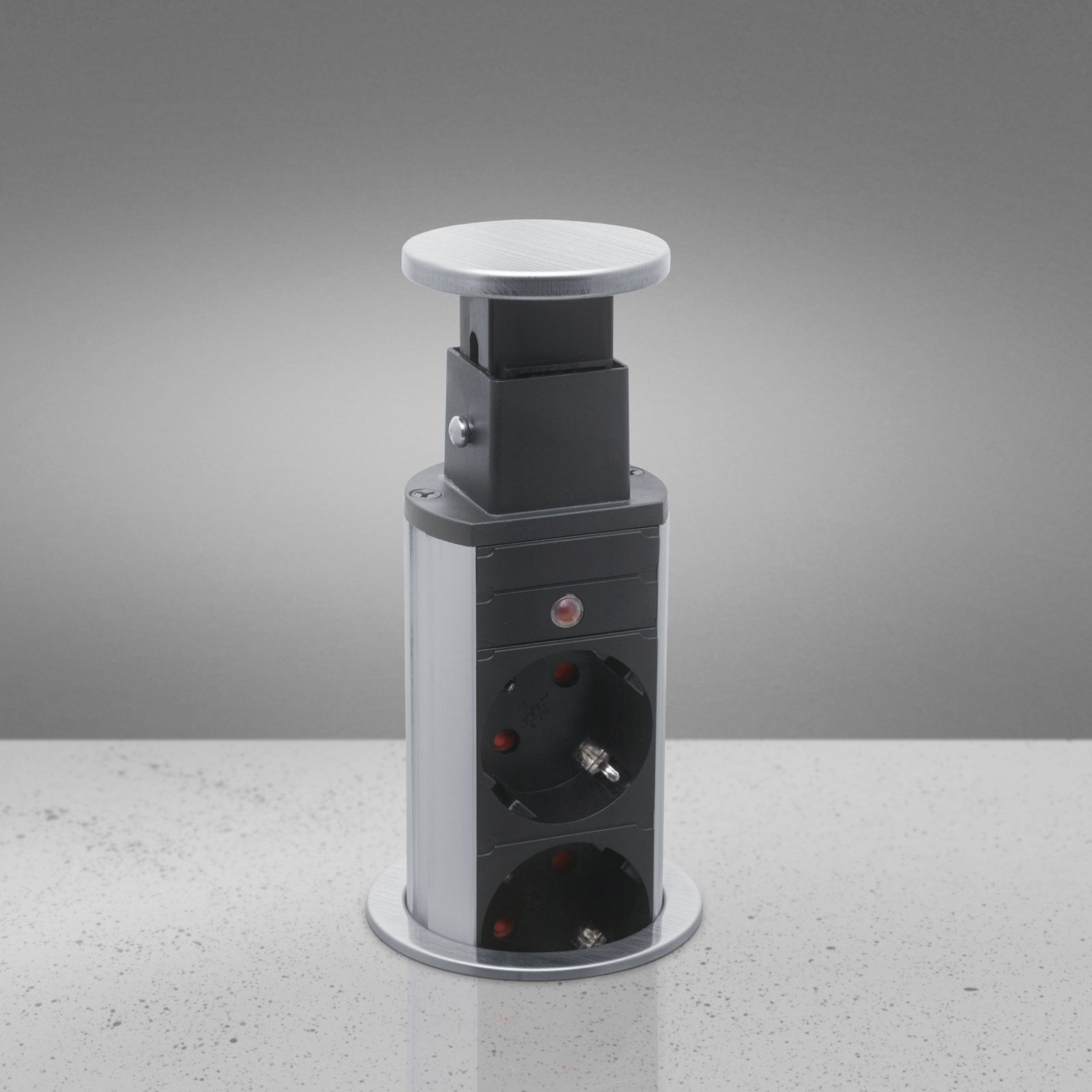 Delight 20441 3 aljzatos elosztó - Fekete/Ezüst (1,5m) (20441)