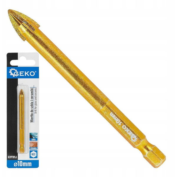 Wiertło do szkła i ceramiki HEX 10mm (500)