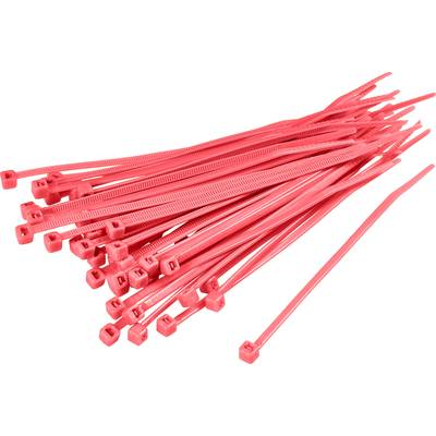 Kábelkötöző 100 mm piros Tru Components 1593695 TC-CV100203 100 db (1593695)