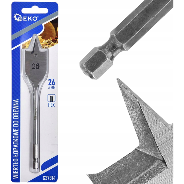Wiertło Geko Wiertło łopatkowe do drewna 26x152mm HEX (20/200)
