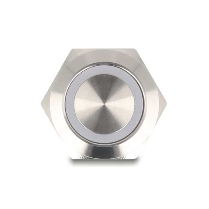 Delock Nyomógomb beszereléshez 19 mm 4 db. csavarhely LED fehér (20977)